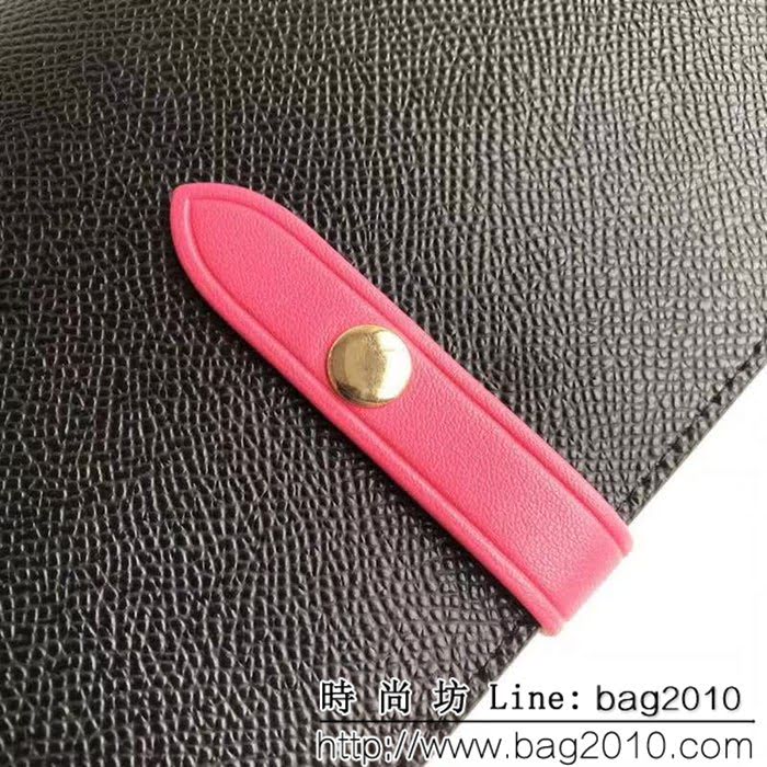 CELINE賽琳原單 專櫃 手掌紋牛皮搭扣拼色錢夾 4148 SL1452